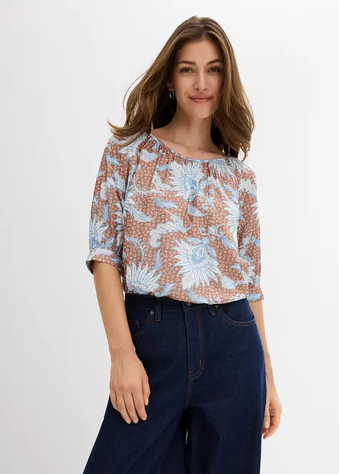 Bluse i lett viskosemiks, bonprix