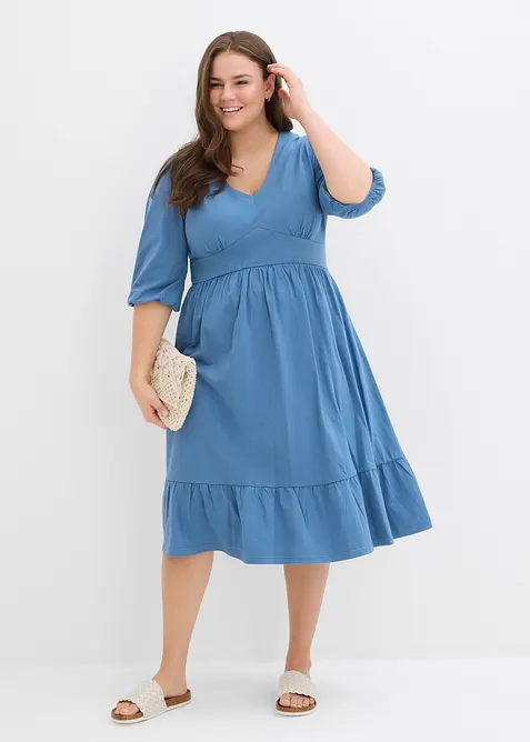 Jerseykjole i 100% bomull, bonprix