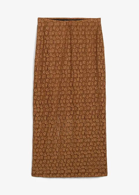 Maxiskjørt i blondemateriale, bonprix