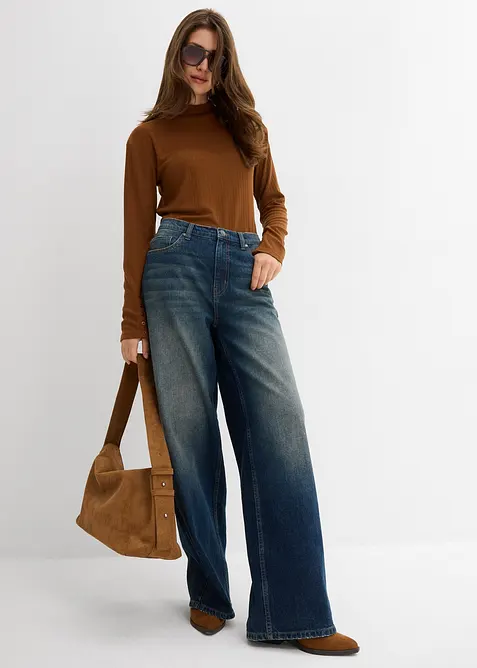 Wide Leg-jeans High Waist, bonprix