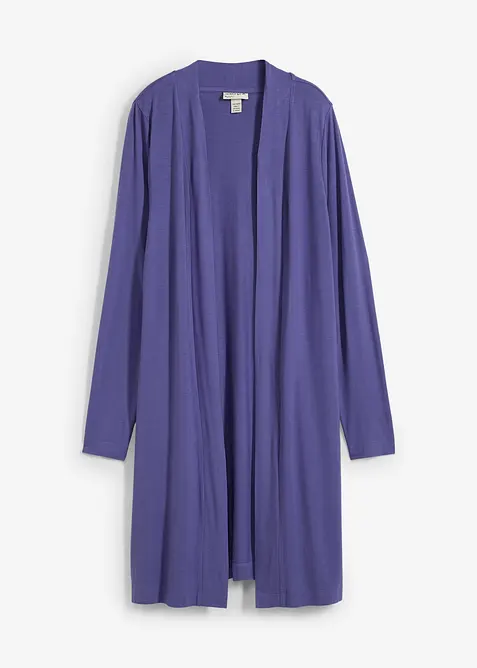 Lang trikotjakke i myk viskosemiks, bonprix