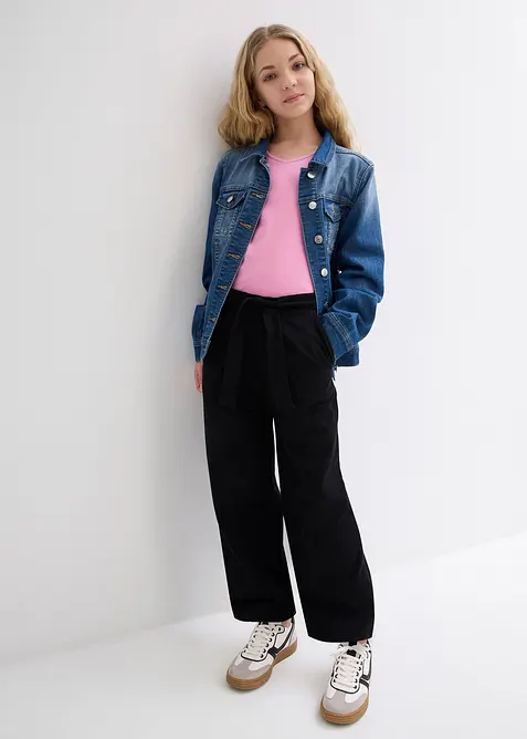 Kulotte med elastisk linning av økologisk bomull, bonprix