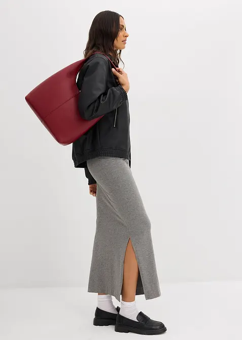 Midiskjørt i lett viskose, bonprix