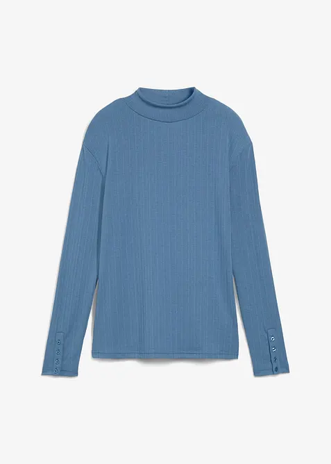 Langermet, ribbet topp, bonprix