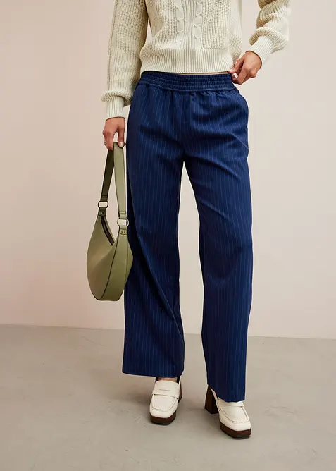 Vid bukse i ullstil, bonprix