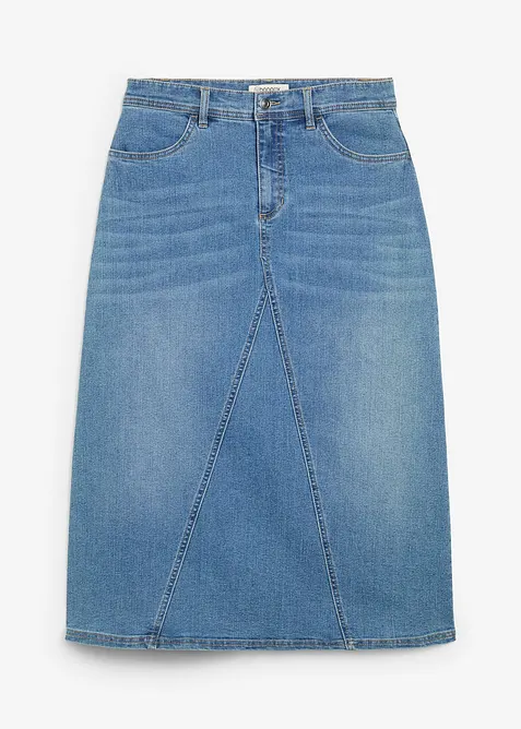 Denimskj&oslash;rt med stretch, High Waist, bonprix