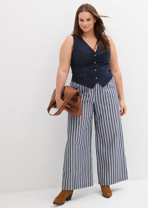 Vid bukse av 100% bomull, bonprix