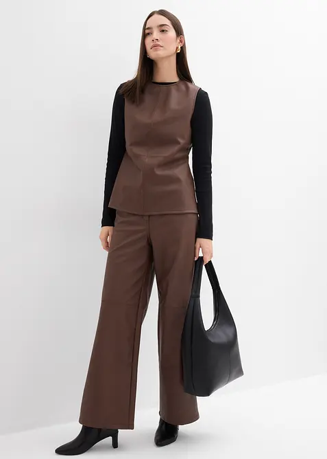 Bukse i imitert skinn, bonprix