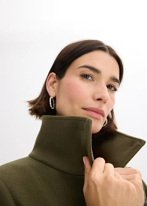 Kåpe med ull-look, bonprix