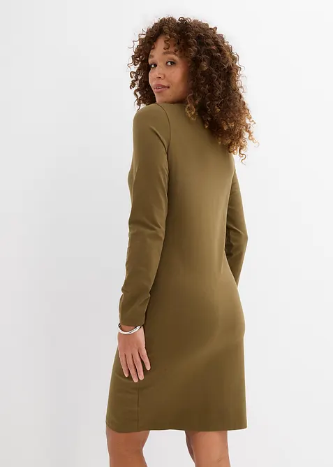 Jerseykjole i bomull med stretch (2-pack), bonprix
