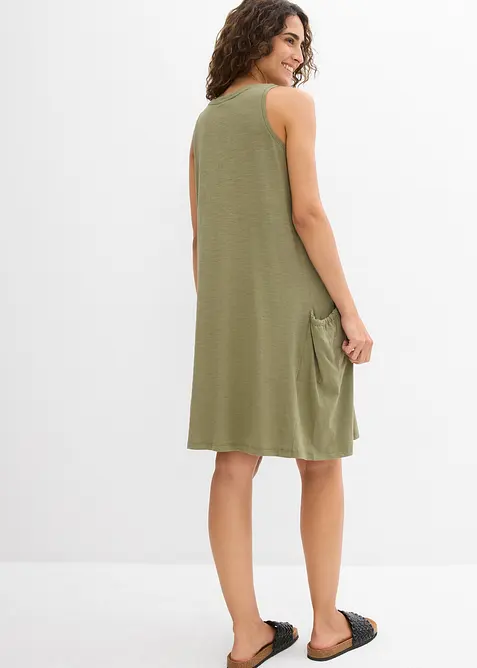 Jerseykjole i bomull med lommer, bonprix