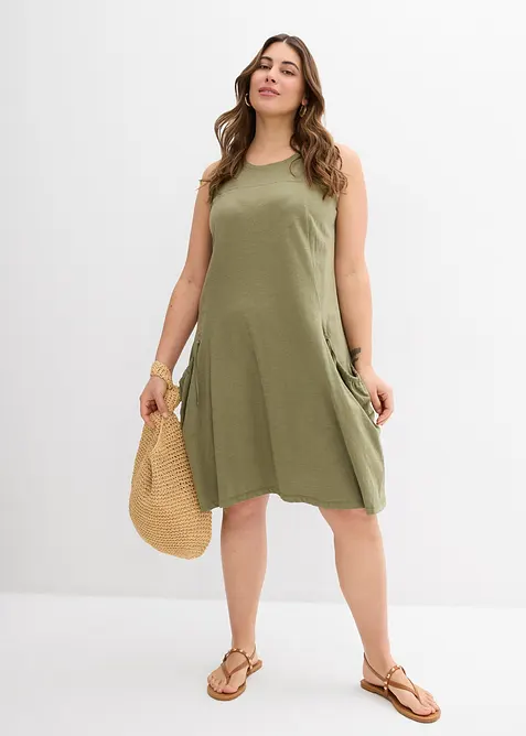 Jerseykjole i bomull med lommer, bonprix