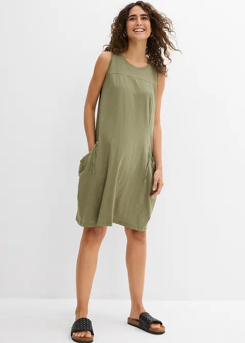 Jerseykjole i bomull med lommer, bonprix