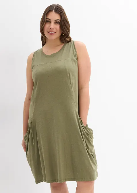 Jerseykjole i bomull med lommer, bonprix