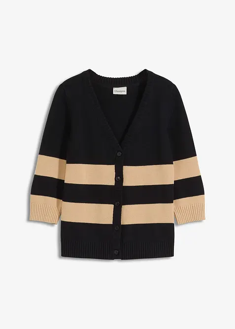 Cardigan med striper, bonprix
