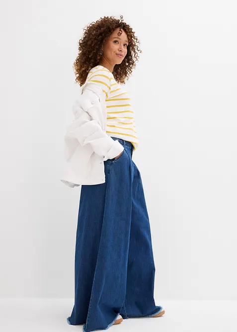 Langermet topp med &oslash;kologisk bomull, bonprix