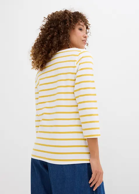 Langermet topp med &oslash;kologisk bomull, bonprix