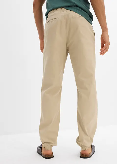 Relaxed Fit pull on-chinos med stretch, Straight, bonprix