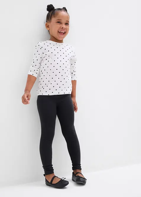 Leggings i økologisk bomull med elastan (2-pack), bonprix