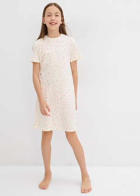 Nattskjorte av 100% økologisk bomull (3-pack), bonprix