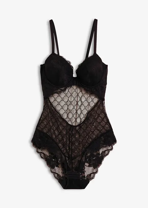 Body med pyntet mesh, bonprix