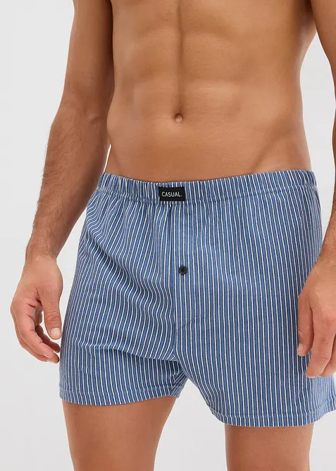 Vid boksershorts i bomullsjersey (3-pack), bonprix