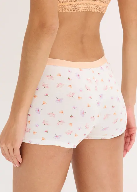 Boxershorts til dame (4-pack) med behagelig bomull, bonprix