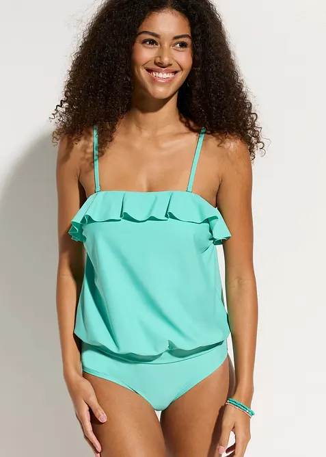 Bandeau-tankini (2-delt sett) med Multiway-stropper, bonprix