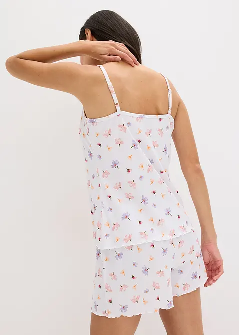 Kort pyjamas i ribbemateriale, bonprix