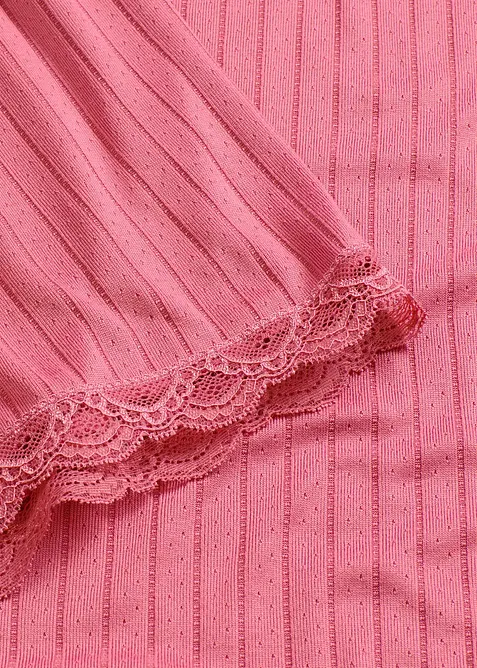 Kort pyjamas i myk pointellejersey, bonprix