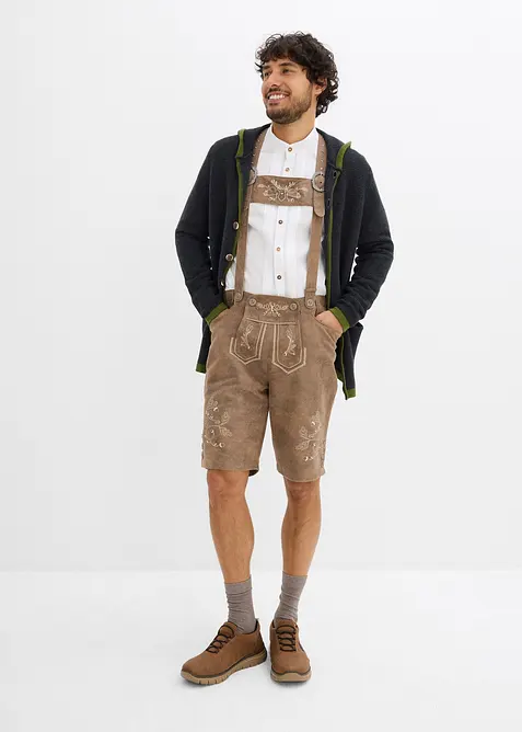 Cardigan i tyrolerjakke-stil med hette, bonprix