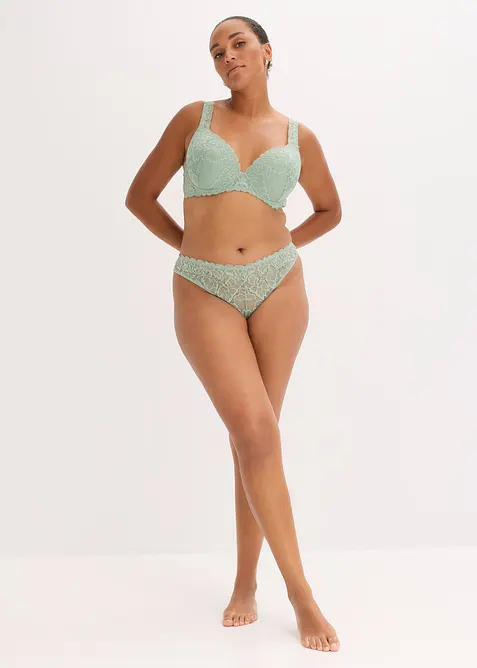 Padded-BH med blomsterblonde, bonprix