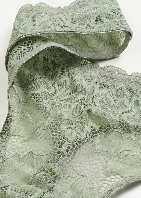 V-stringtruse med blomsterblonder, bonprix