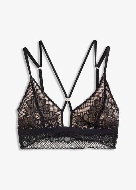 Bralette med nydelige blonder, bonprix