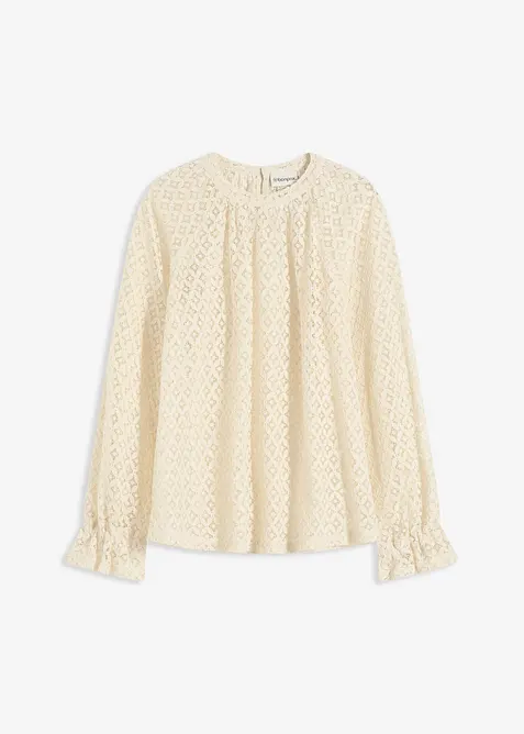 Blondetopp i bomullsmiks, bonprix