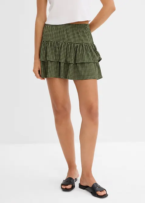 Kappeskjørt av strukturert krepp, bonprix