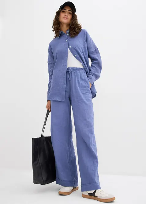 Pull on-bukse i luftig musselin, bonprix