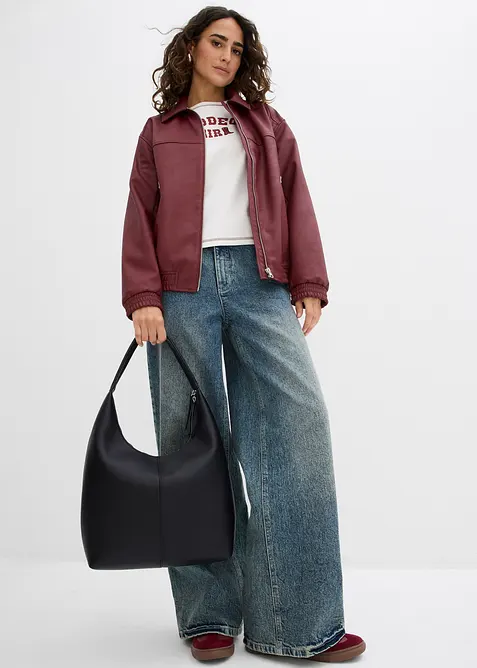 Oversized jakke i imitert skinn, bonprix