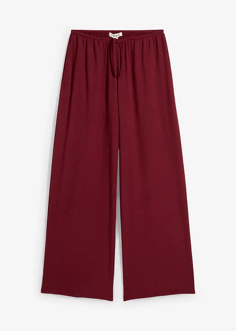 Slip on-bukse av strukturert krepp, bonprix