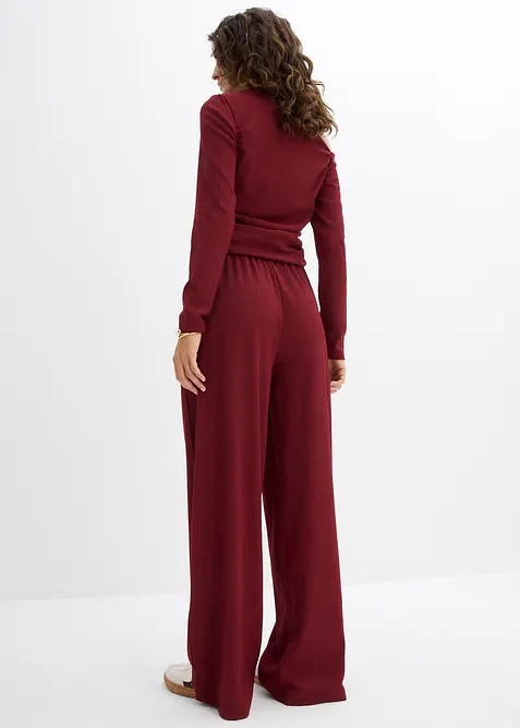 Slip on-bukse av strukturert krepp, bonprix