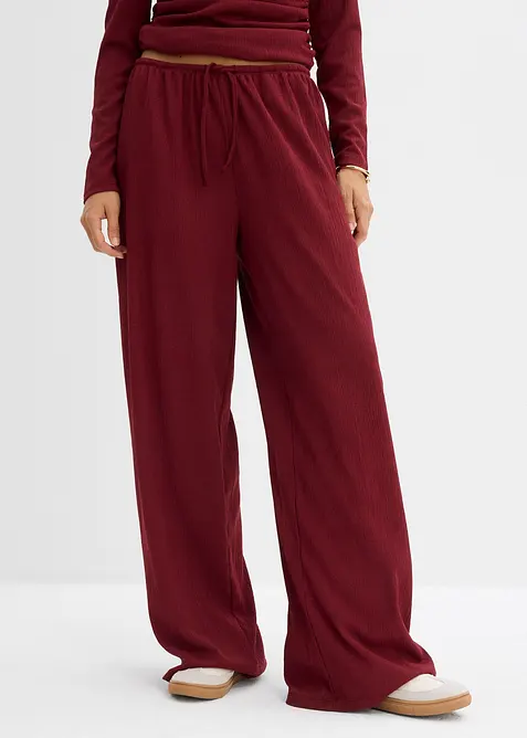 Slip on-bukse av strukturert krepp, bonprix