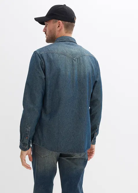 Denimskjorte i 100% bomull, bonprix
