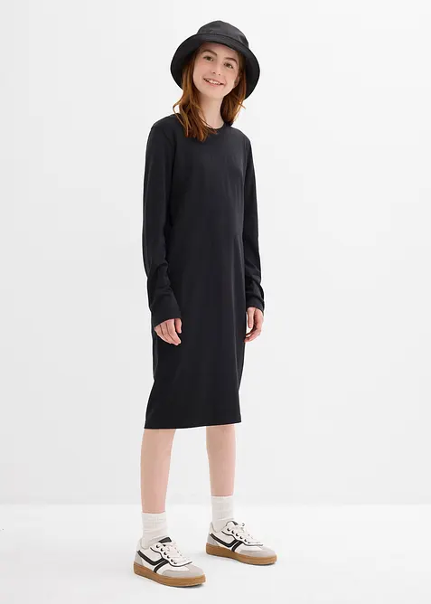 Jerseykjole av elastisk, økologisk bomullsmiks (2-pack), bonprix