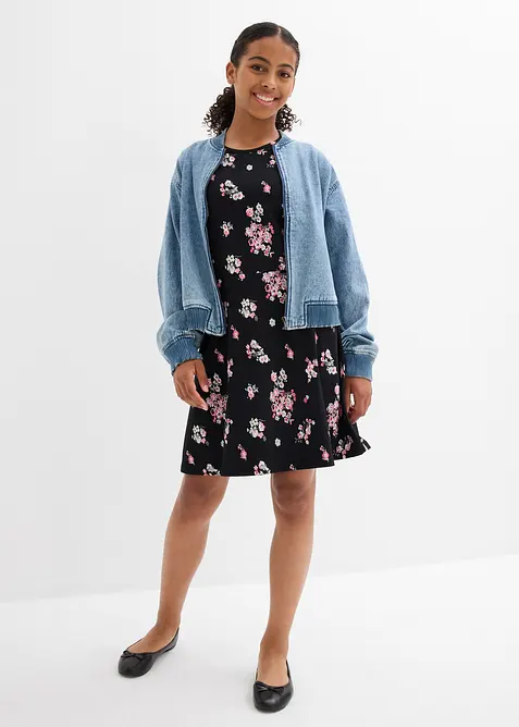 Jerseykjole i økologisk bomull med elastan, bonprix