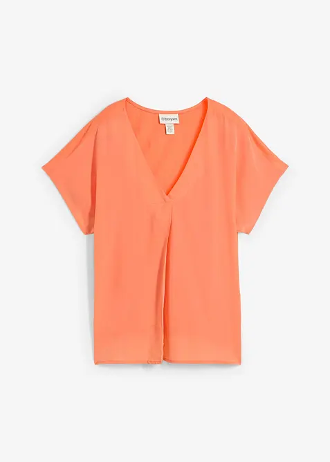 Topp med silke og vevd innfelling, bonprix