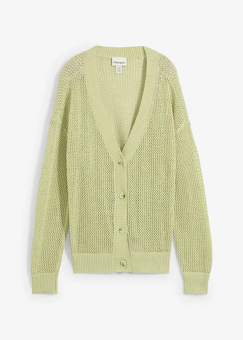 Cardigan med hullmønster, bonprix