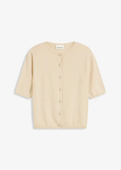 Finstrikket cardigan i lett viskosemiks, bonprix