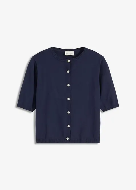 Finstrikket cardigan i fin viskosemiks, bonprix