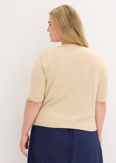 Finstrikket cardigan i lett viskosemiks, bonprix