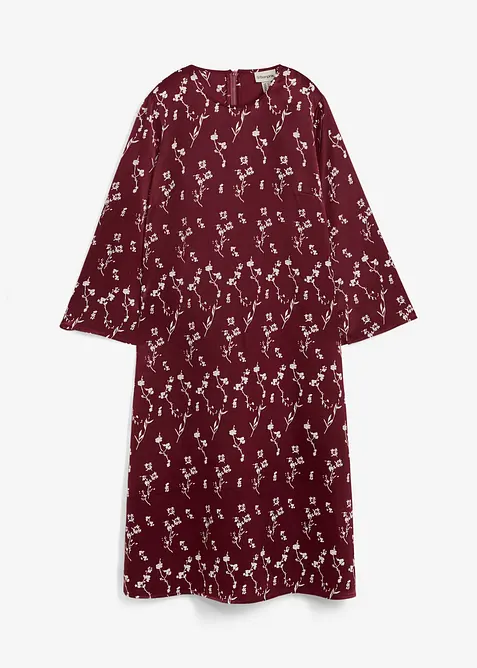 Blomstrete midikjole av 100% viskose, bonprix